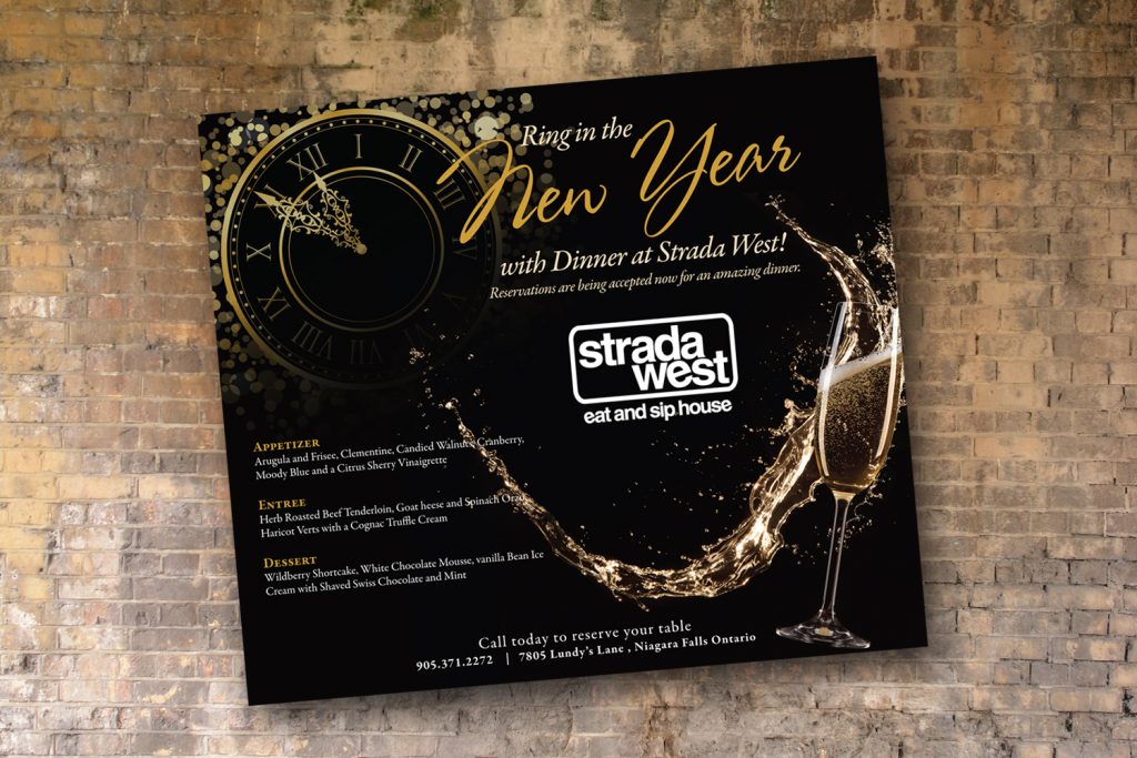 Strada West New Years dinner ad