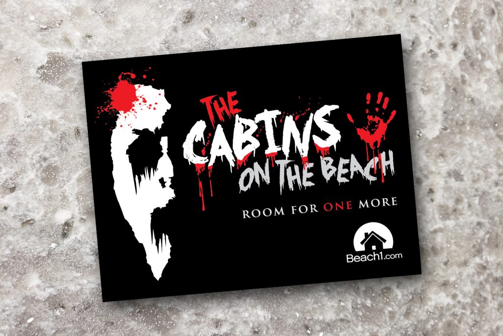 Cabins on the Beach Sign