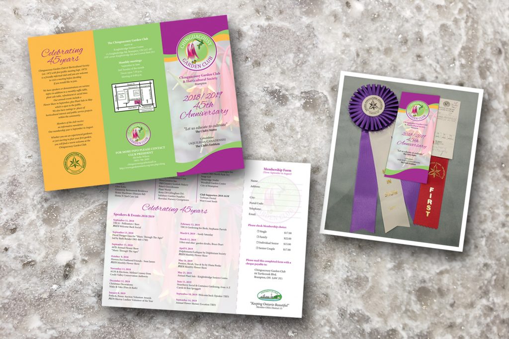 Chinguacousy Garden Club tri-fold brochure